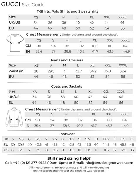 gucci shirts size chart|GUCCI® Clothing Size Guide .